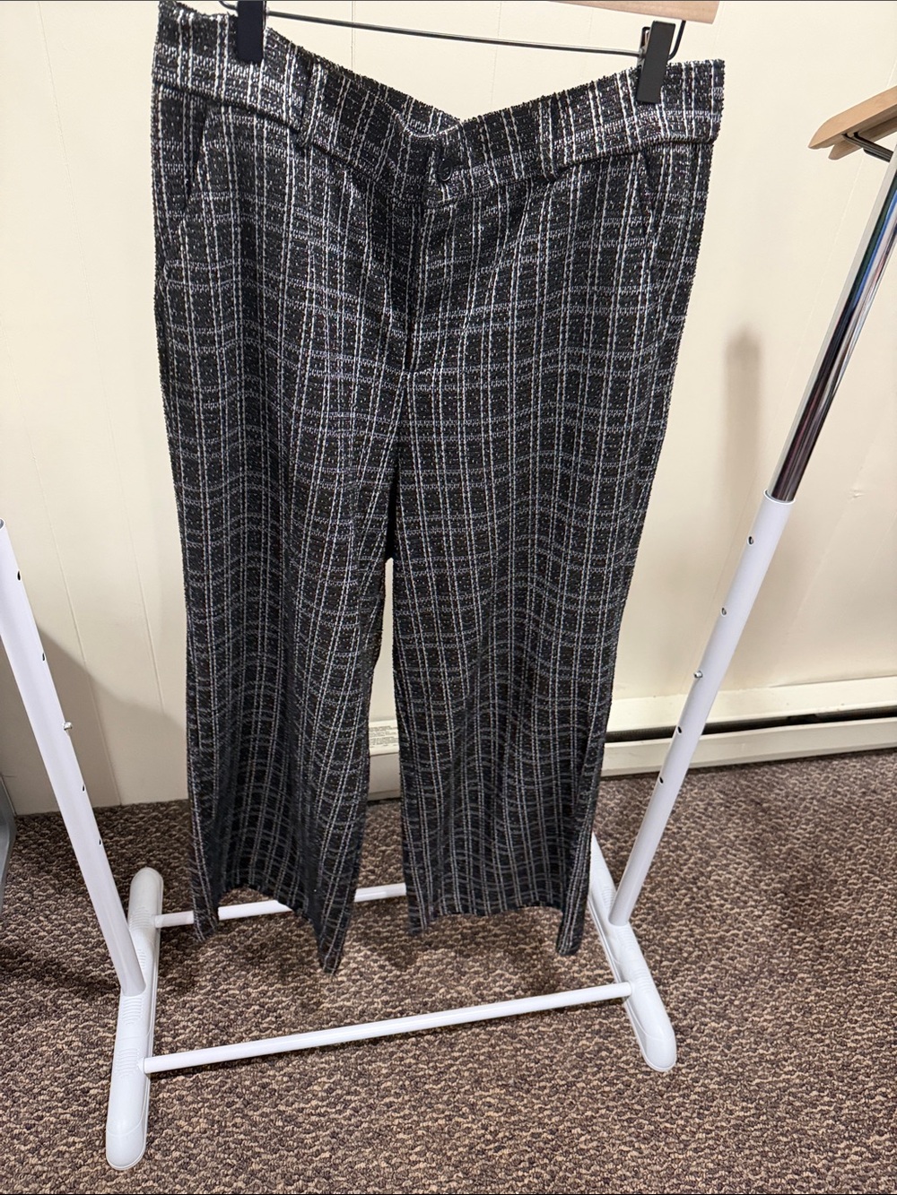 torrid Black & Gray Plaid Wide-Leg Trousers